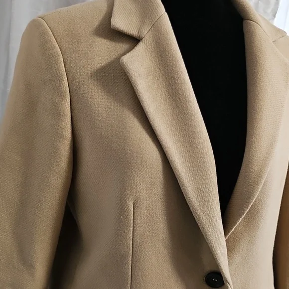 ZARA WOOL COAT MANTECO LIGHT TAN - Picture 3 of 12